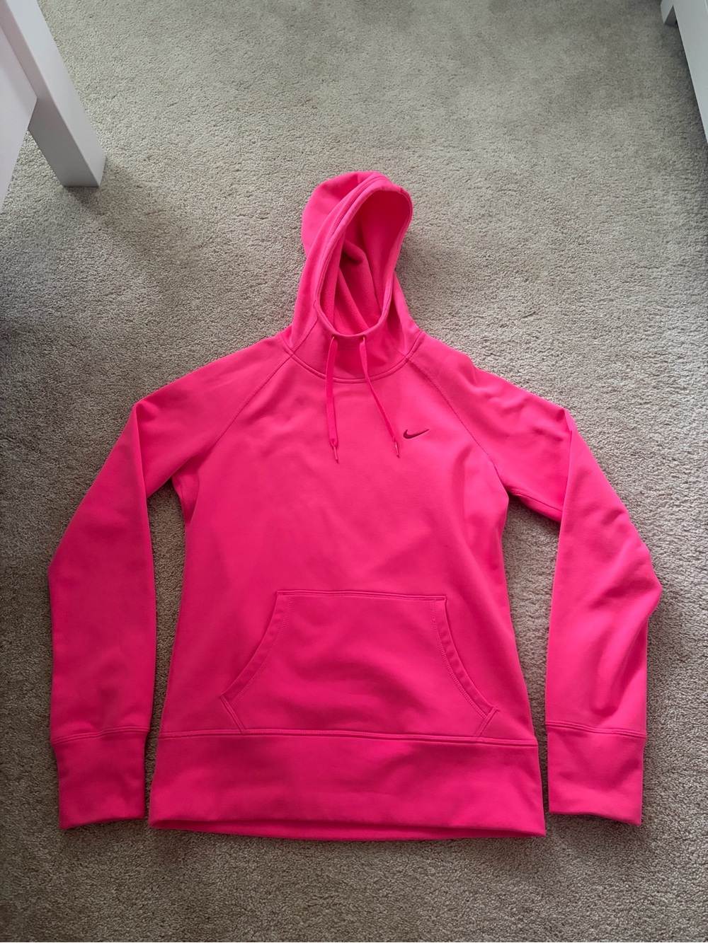 Nike Women's Hot Pink Hooded Sweatshirt - Size Small